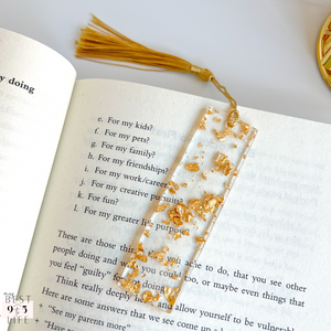 Image of Gold Flake Resin Mini Bookmark