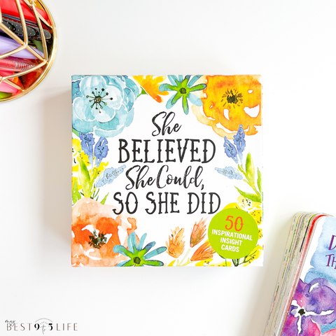 Image of the She Believed She Could, So She did Inspirational Insight Card Deck by Peter Pauper Press