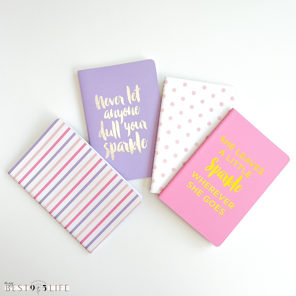 Set of 4 cute mini notebooks by Taylor Elliott Designs.