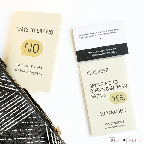 Image of Ways to Say No Zine by Kwohtations