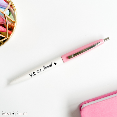 Pink Olive You are Loved pen