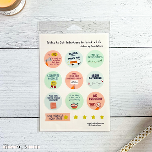 Intentions for Work and Life Sticker Sheet by Kwohtations