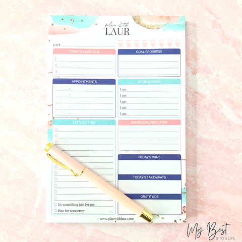 Double-Sided Plan with Laur Planning Pad by Bloom Planners